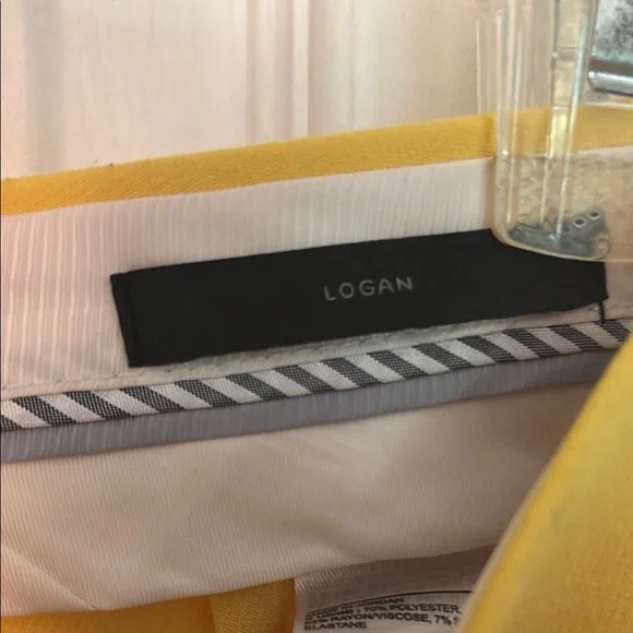 Banana Republic Yellow Dress Pants Tailored Fit- Logan Style SZ 6 - Picture 3 of 5